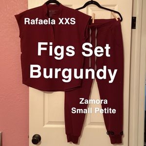 Figs Set Burgundy